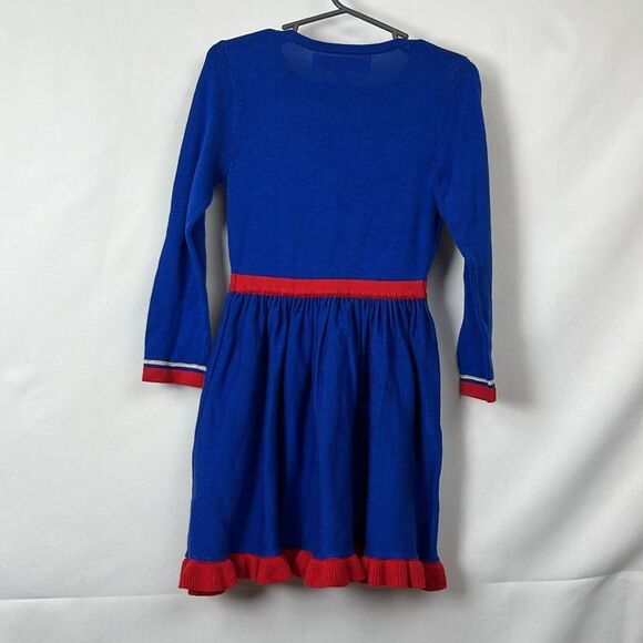 Mini Boden blue and Red Nutcracker Sweater Dress NWT size 3-4 years - Picture 9 of 14